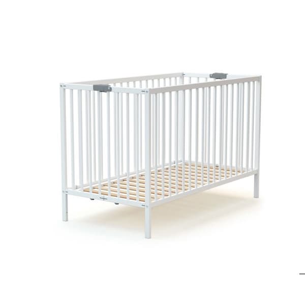 Fällbar spjälsäng - 60 x 120 cm - WEBABY - FLEX - Vit VIT