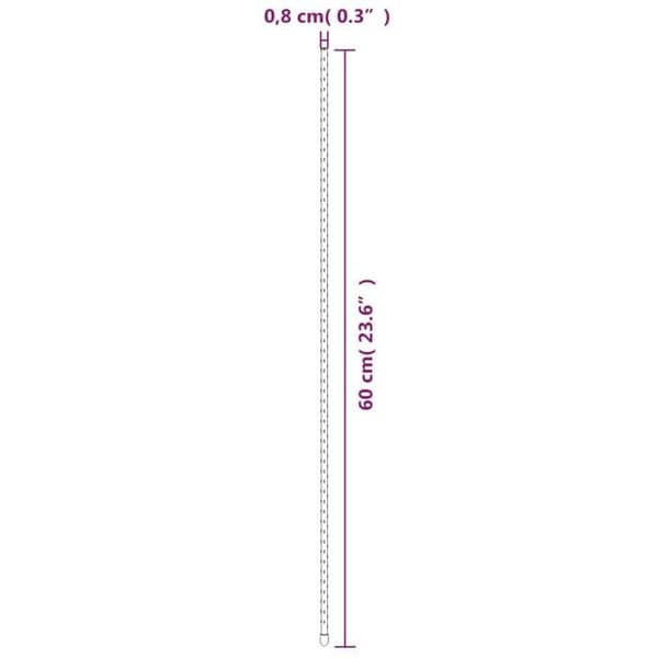 vidaXL Trädgårdsväxtstakar 30 st Grön 60 cm Stål 319367 Grön