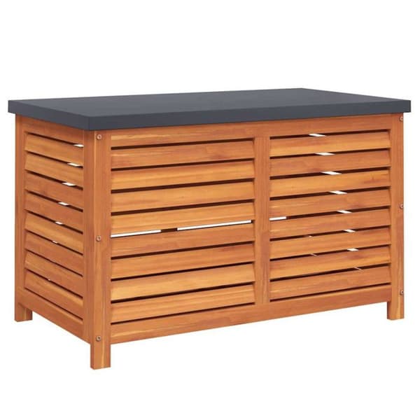 Förvaringslåda för trädgård 90x48x55 cm eukalyptus trä