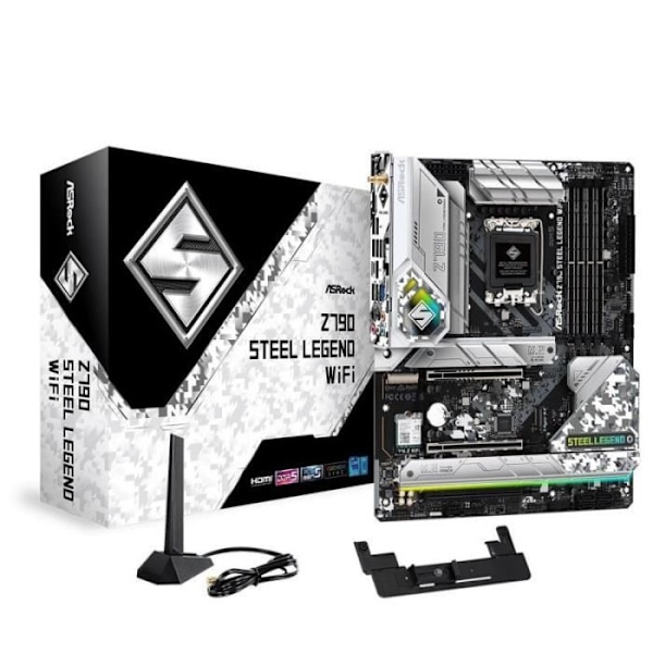 Moderkort - ASRock - Z790 Steel Legend - WiFi 6E - DDR5 SDRAM - Socket LGA1700