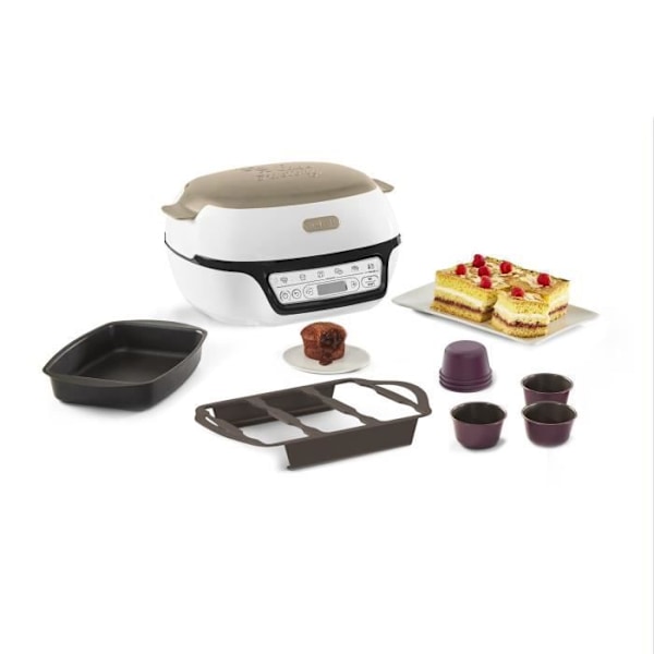 TEFAL Intelligent Cake Machine, 5 exakta program, non-stick pan, 6 Creabake muffinsformar, Cake Factory KD804910