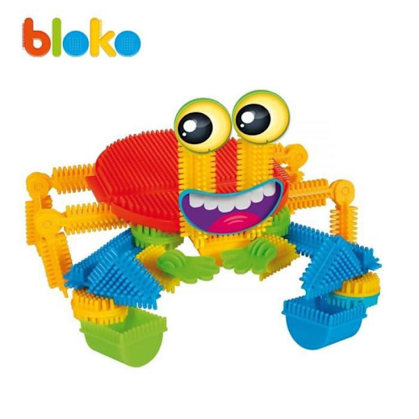 Mr Bloko Box - 50 Blokos med animerade ögon och munnar - 1st Age Construction Game - Leksak från 12 månader - BLOKO 503672 Mång