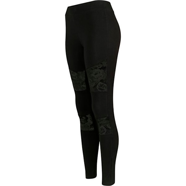Tights för kvinnor stora storlekar - Urban Classic - Snörning - Bekväm - Spets - Elegant svart XXL