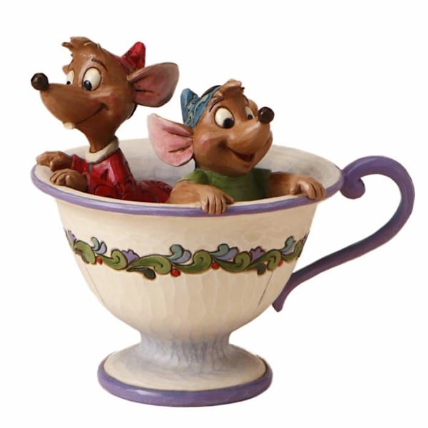 Dekorationsobjekt Enesco - 4016557 - Disney Traditions-figur av Jim Shore Cinderella Jaq och Gus i harts 4,25 cm