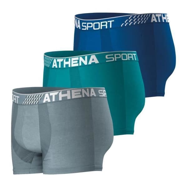 3-pack herrboxershorts Fresh Athena Grå-lagun-blå jag