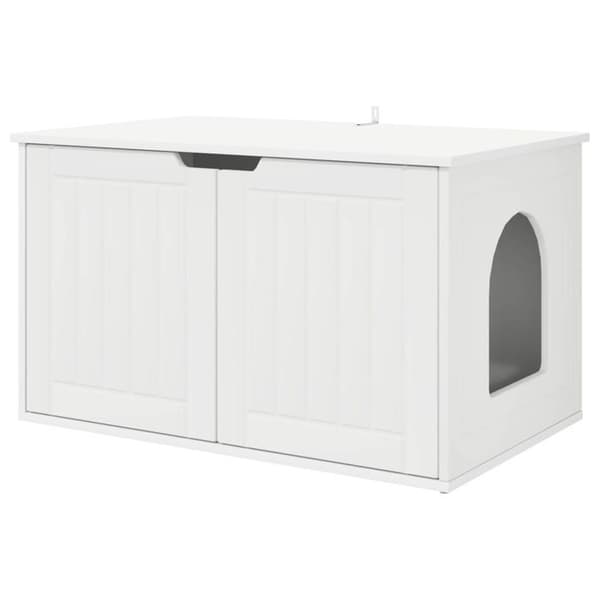 Katt hus i ingenjörsträ - vidaXL - 85x55x53,5 cm - Rektangulär design - Minimalistisk stil