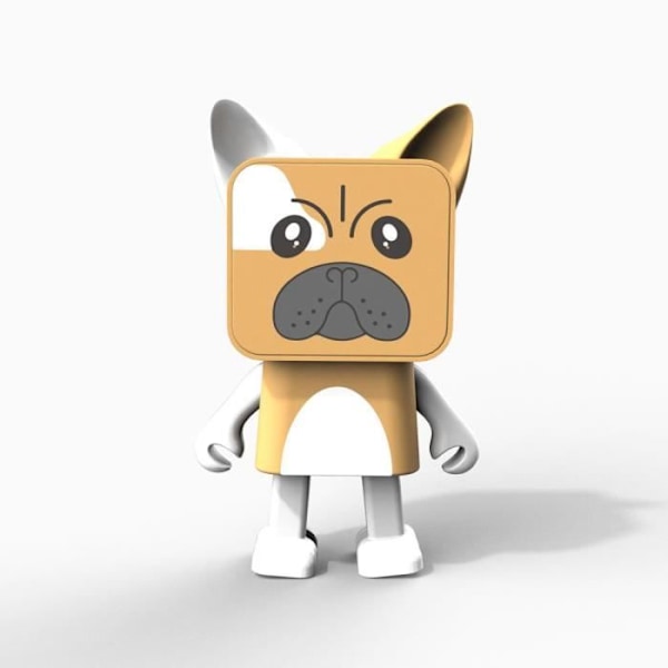 MOB Dancing Bulldog Bluetooth-högtalare - MOBILITET OM BORD - Trådlös - Beige - Hund Brun, Vit