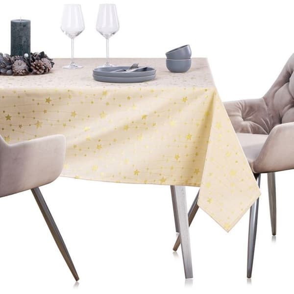 Duk Flhf Duk Stardust lackad tryckt festlig 30x100 AmeliaHome