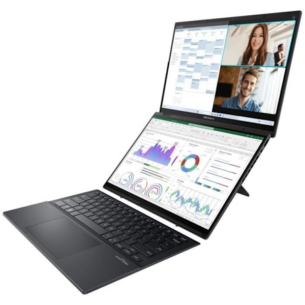 ASUS ZenBook Duo OLED UX8406 Ultraportabel PC | 14'' WUXGA-pekskärm - Intel Core Ultra 7-155H - 16GB RAM - 1TB SSD - Win 11