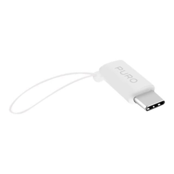 Puro USB-adapter USB-C (M) till Micro-USB Typ B (F) USB 2.0 2 A vit