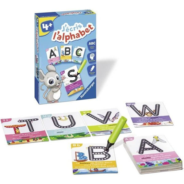 Jag skriver alfabetet - Pedagogiskt spel - Förberedelse för att skriva - Ravensburger - Från 4 år Grön