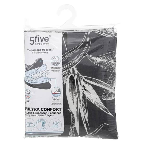 5five - strykskydd 5 lager "ultra" grå Grå blommor