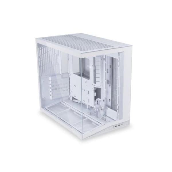 PC-chassi - Lian-Li O11D Mini V2 Flow - Mini-ITX - Vit - Härdat glas