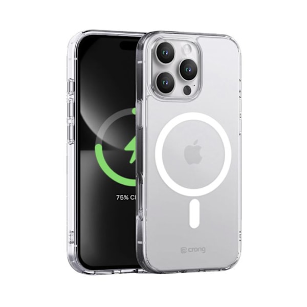Skyddsskal - Crong - Clear MAG Cover - Transparent - Semi-hård - iPhone 16 Pro Max transparent