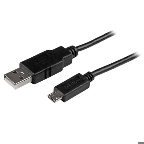 USB A till Micro B slim mobil laddnings-/synkroniseringskabel - STARTECH - 15 cm - Svart