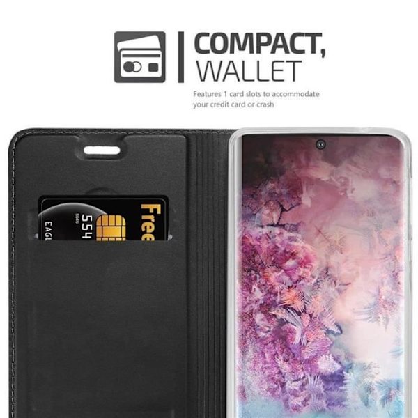 Cadorabo Fodral till Samsung Galaxy NOTE 10 PLUS - i svart - Skydd med magnetlås