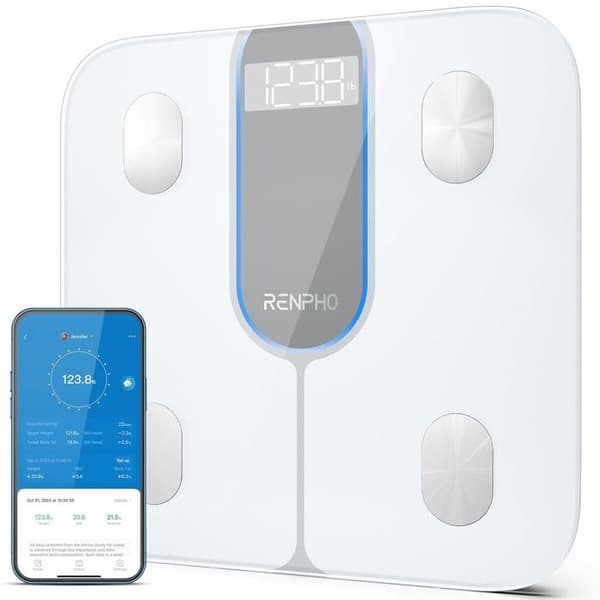 RENPHO - Ansluten balans Elis 1C - Bluetooth - Vit Vit
