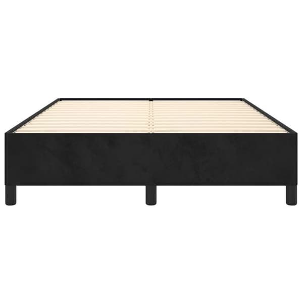 vidaXL Sängram utan madrass svart 140x190 cm sammet 347320 Svart