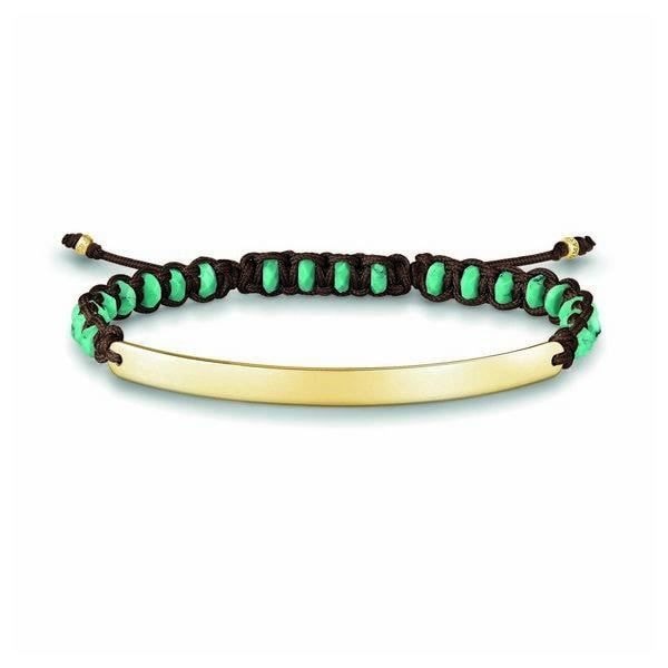 Armband Dam - Thomas Sabo - LBA0056-896-17 - Silver - Grön - 14,5-21 cm Grönt, guld och brunt
