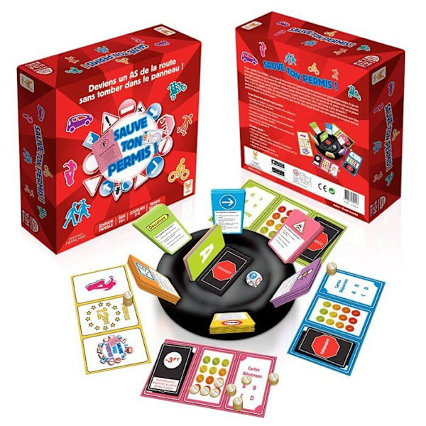 Brädspel Save Your License - TOPI GAMES - Red - Boy and Girl röd och blå