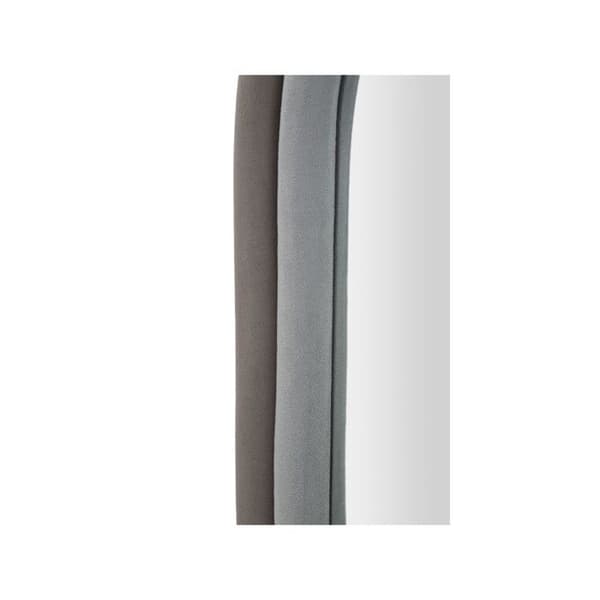 Väggspegel i Sammet "Anthony" 90cm Grå & Taupe