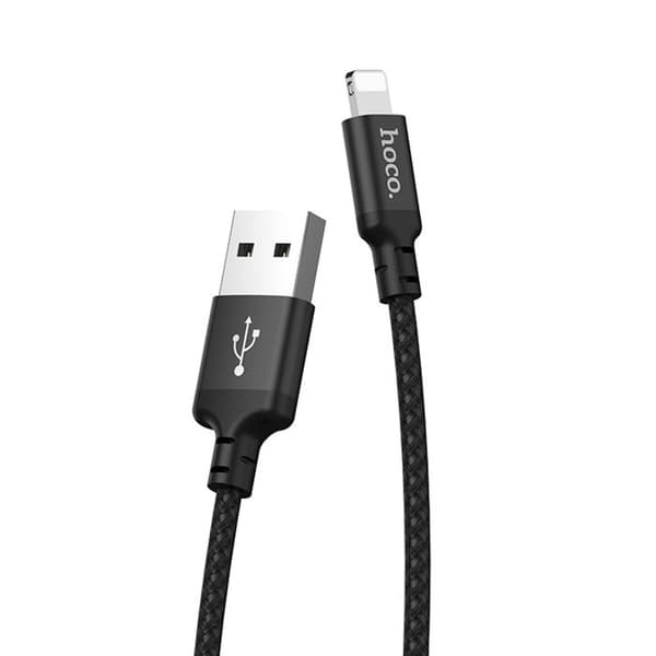 USB-A till Lightning-kabel - HOCO - Standard - 10W - 2,4A - 1,0 m Svart