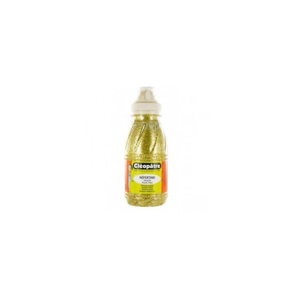 Glittrig vattenbaserad färg - Cleopatra - 250 ml - Gyllene gul - Blank - Inredning Gult guld