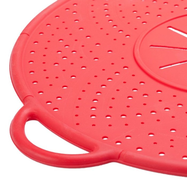 Relaxdays Silikontäcke Antiköpa Översvämning Splash, Underlägg, värmebeständig, 30cm, röd Röd