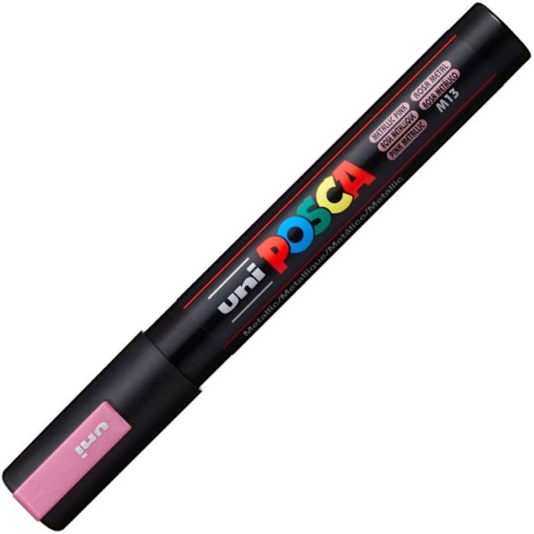 POSCA Marker - Medium konisk spets - Metallisk Rosa - Opak och täckande färg Metallisk rosa