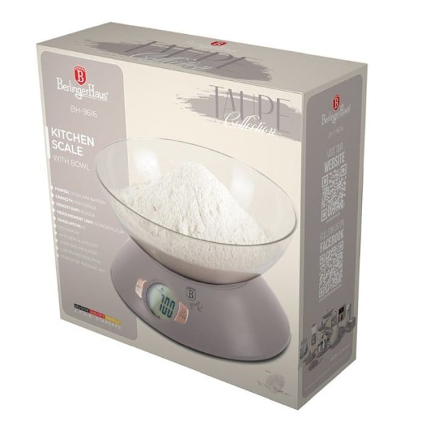 BERLINGERHAUS Kökvåg med skål Kollektion Taupe BH-9616