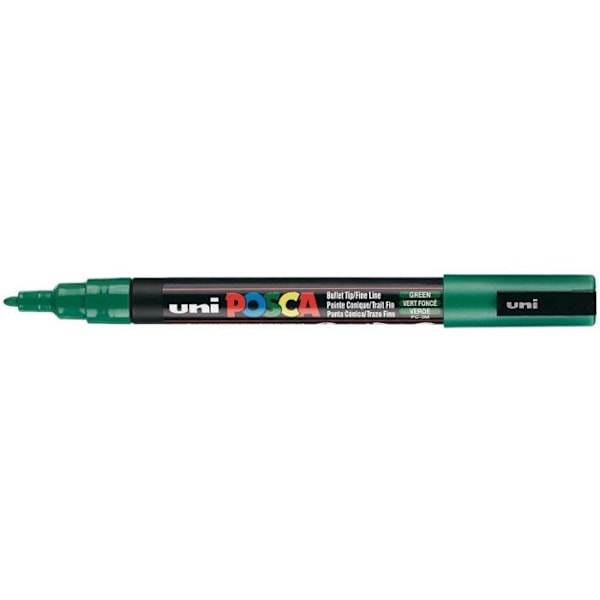 POSCA Marker Fine Conical Tip Mörkgrön - Vattenbaserad färg Mörkgrön