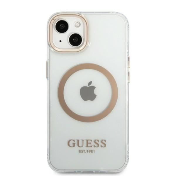 Guess Metal Outline MagSafe - Fodral för iPhone 13 (Transparent) - 3666339057145