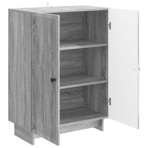 vidaXL Buffé Sonoma grå 66 x 34,5 x 90 cm Ingenjörsträ 893901