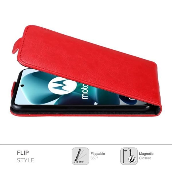 Fodral för Motorola MOTO G200 5G Fodral i APPLE RED Fodral Skyddande magnetisk flipplånbok