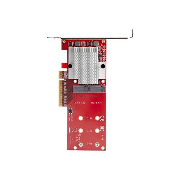 SSD-adapter M.2 - STARTECH - X8 DUAL - PCIe NVMe/AHCI - 1 To - PCI Express 3.0 - Svart