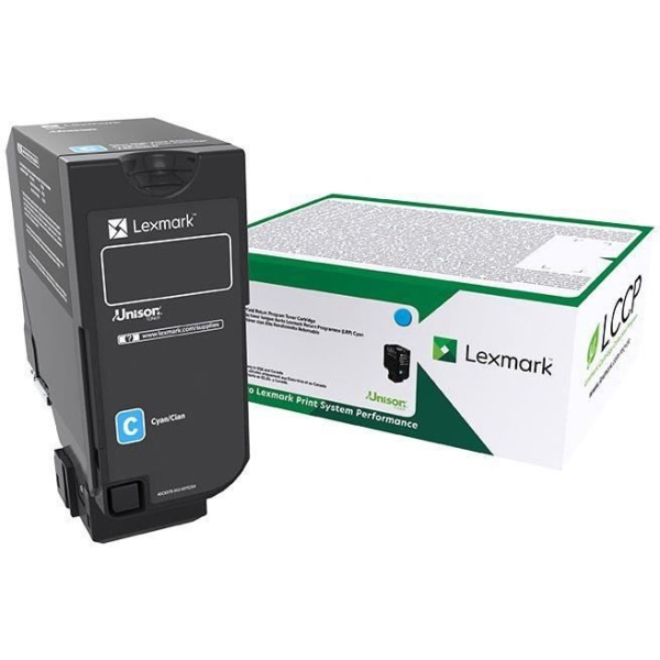Cyan tonerkassett för Lexmark CS727de, CS728de, CX727de - LEXMARK - 75B20C0 - Laser - 10000 sidor
