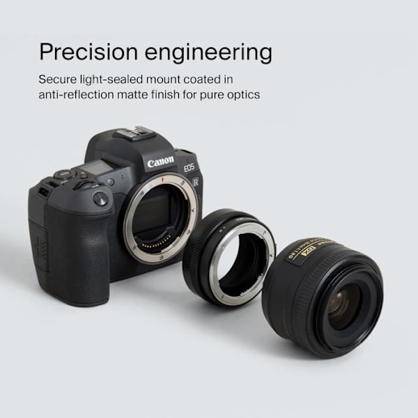 Urth - Anpassningsring för objektiv Kompatibel med Nikon F G-typ objektiv och Canon R-kamerahus