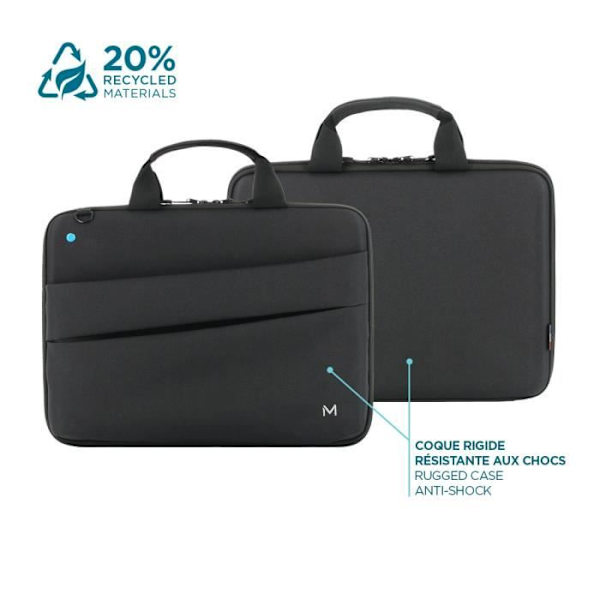 Laptopväska - THE ONE - Clamshell-fodral - 20% återvunnen - Svart - 12.5-14'' Svart