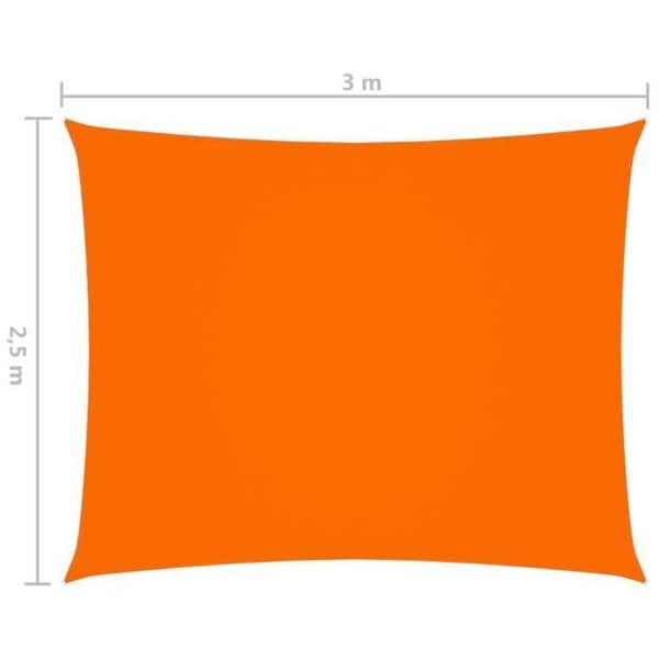 vidaXL Parasolduk Tyg Oxford rektangulär 2,5x3 m Orange