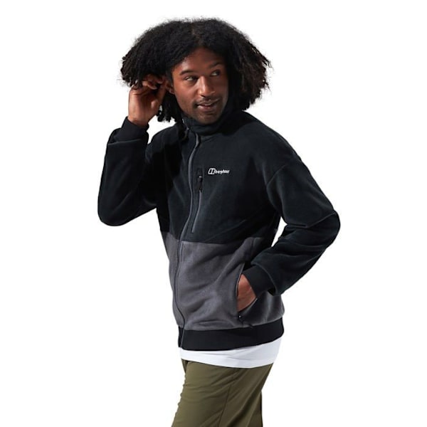 Berghaus - 4A001187CX3 - Retrorise fleecejacka, extra värme, extra bekväm fleecejacka för män Svart jag