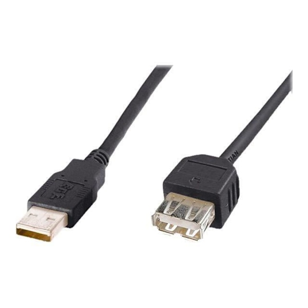 PremiumCord USB-förlängningskabel USB (F) till USB (M) USB 2.0 20 cm svart