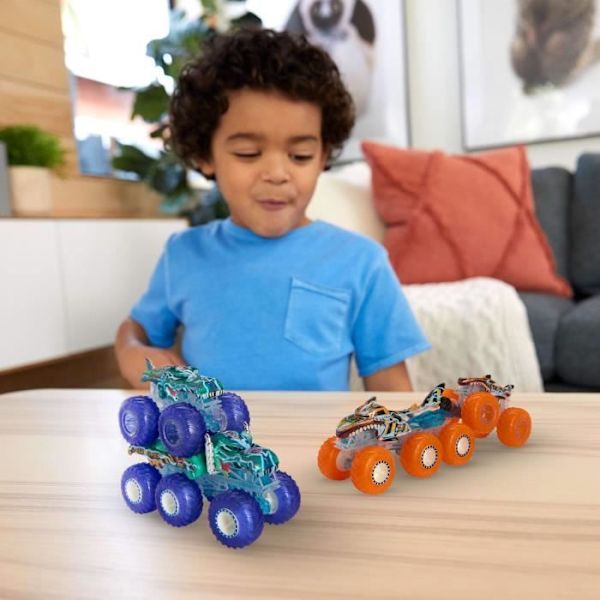 Hot Wheels-Big Truck Monster Trucks Power Smashers-Coffret HYJ29 Flerfärgad