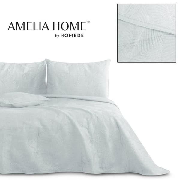 Flhf Sängöverkast PALSHA grå slät modern stil materialtyp textil sammet, polyester 220x240 AmeliaHome