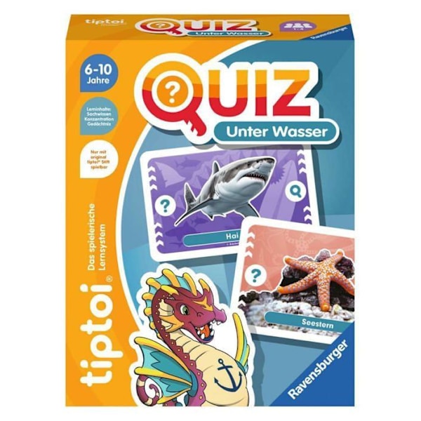 Ravensburger - 00192 - tiptoi Unterwasser Quiz Game för barn från 6 år för 1 till 4 spelare