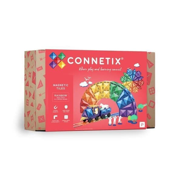 CONNETIX Byggplattor Magnetiska Regnbåge Mega Pack, 212 Delar Regnbåge