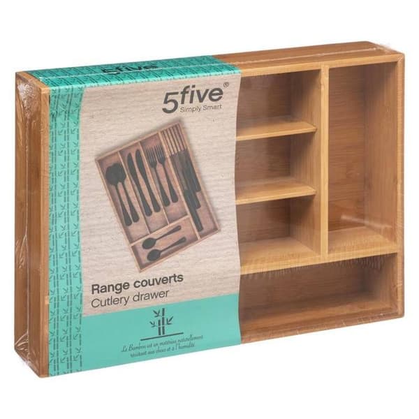 Besticklåda 5 fack bambu - 5 five simply smart beige