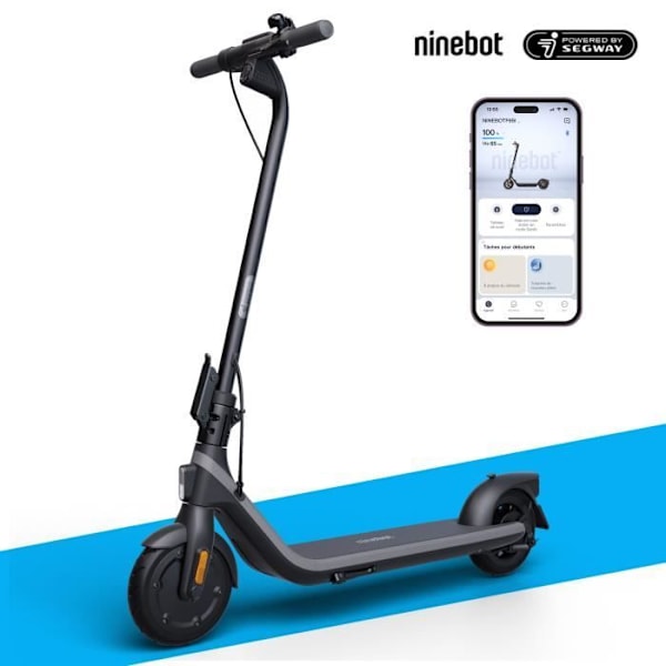 Ninebot E2 E elskoter som drivs av Segway Svartgrå