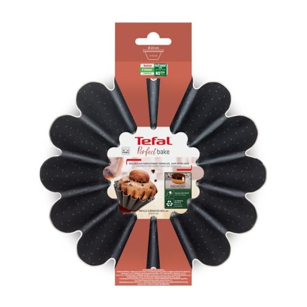 TEFAL Success Briocheform 23 cm, Non-stick beläggning, Tillverkad i Frankrike, Tobak J1606602 kastanj