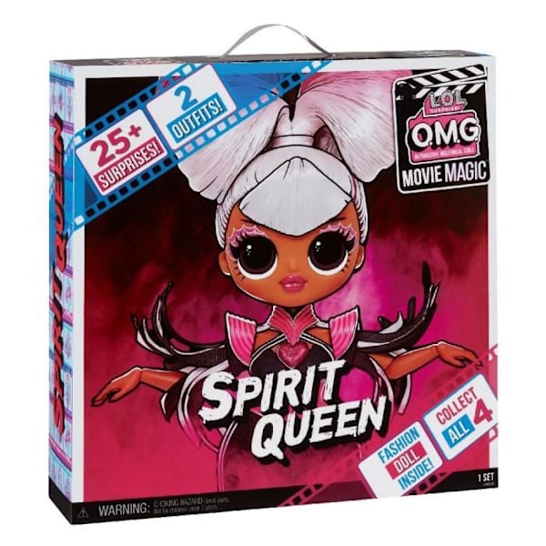 LOL Surprise OMG Movie Magic - Spirit Queen - 24 cm modedocka Svart, vitt och rött