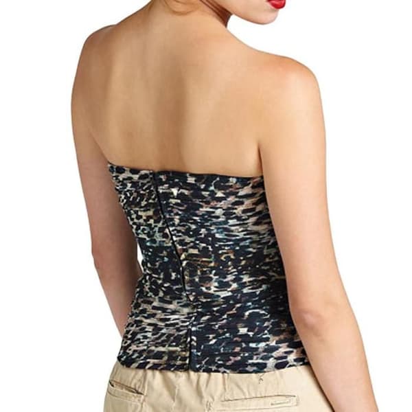 Top Bustier Leopard Kvinna Guess Saskia Grön XS